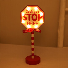 Christmas Street Sign Christmas Decorative Lights Wooden Holiday Atmosphere Lamp