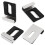 10pcs Heavy Duty Mirror Hanging Kit, Heavy Mirror Mounting Hardware Mirror Clips for Wall Mounting, Single Hole Silver 3
