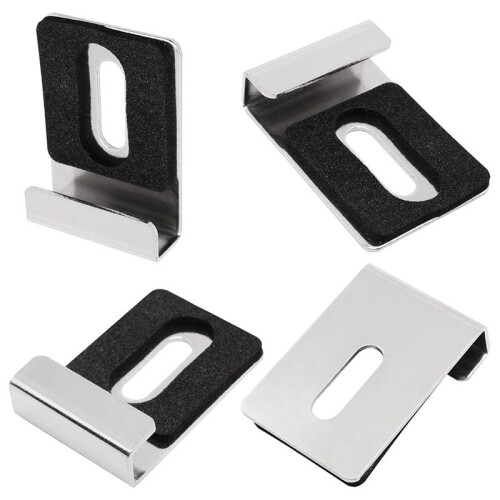 Kit da 10 Pezzi per Appendere Specchi Resistenti, Clip per Specchi Pesanti per Montaggio A Parete, Foro Singolo, Argento 2