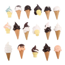 Helado de Dibujos Animados Accesorios Lindos Diseño DIY Lindo Simulación Cono 3D Color Accesorios de Dibujos Animados