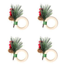 Christmas Napkin Ring Set Christmas Napkin Ring Christmas Holiday Dinner Table Decoration A