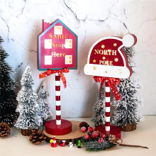Christmas Street Sign Christmas Decorative Lights Wooden Christmas Day Window Desktop Ambient Lights
