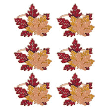 6 Anillos de Servilleta con Forma Hoja de Arce Otoñal, Anillo Servilleta con Forma Hoja Arce Otoñal, Soporte para Servilletas con Forma de Hoja Arce