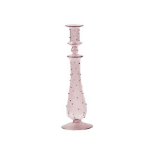 Romantic Glass Candle Holder Vintage Glass Candlestick Hydroponic Transparent Vase European Style Gift Transparent