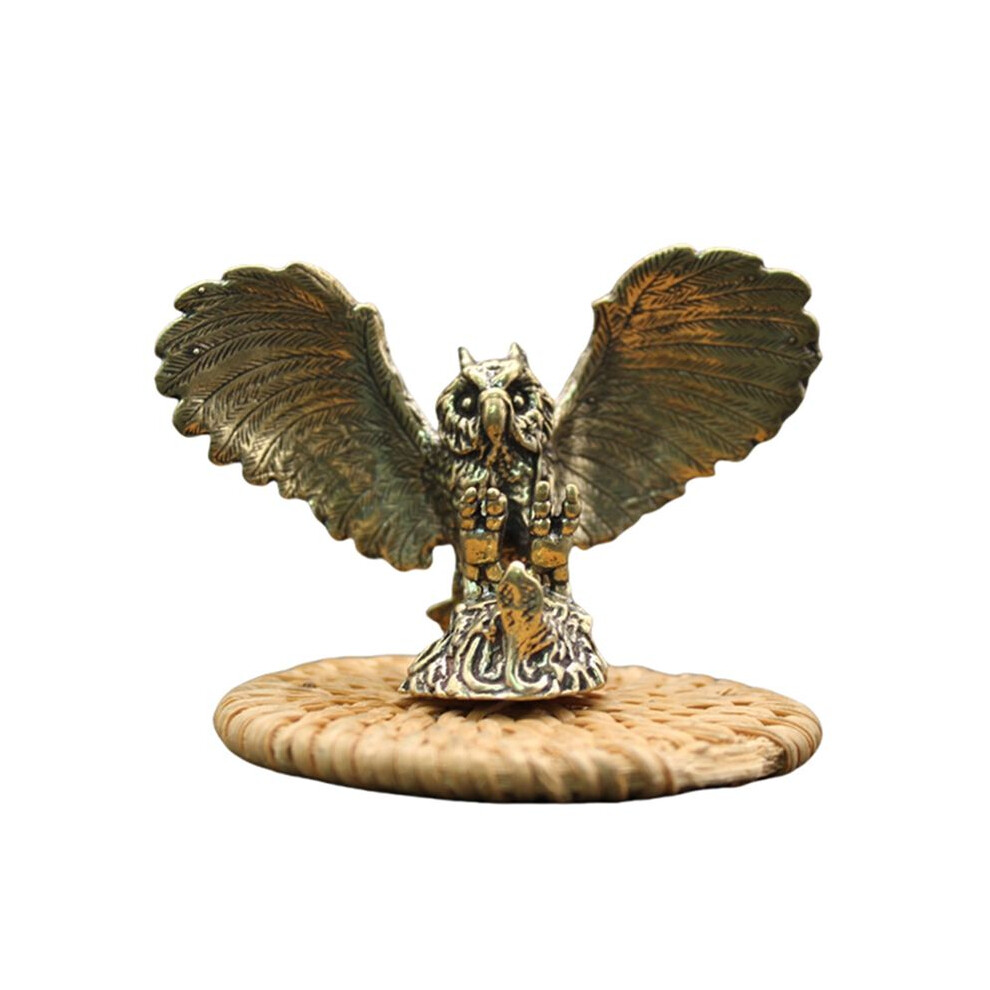 Semoic Owl Figurine Miniature Tea Pet Crafts Desktop Ornaments Animal Home Decor Accessories Gift