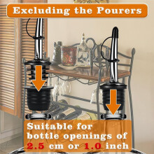 12 Pack Liquor Pour Spout Adapters, Pour Spouts for Large Neck Liquor Bottles, for Alcohol Olive Oil to 25 mm Neck