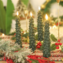 Lámpara de Vela de Simulación de Piña Navideña LED Lámpara de Modelado de Ambiente Decorativo Navideño Juego de Velas Navideñas