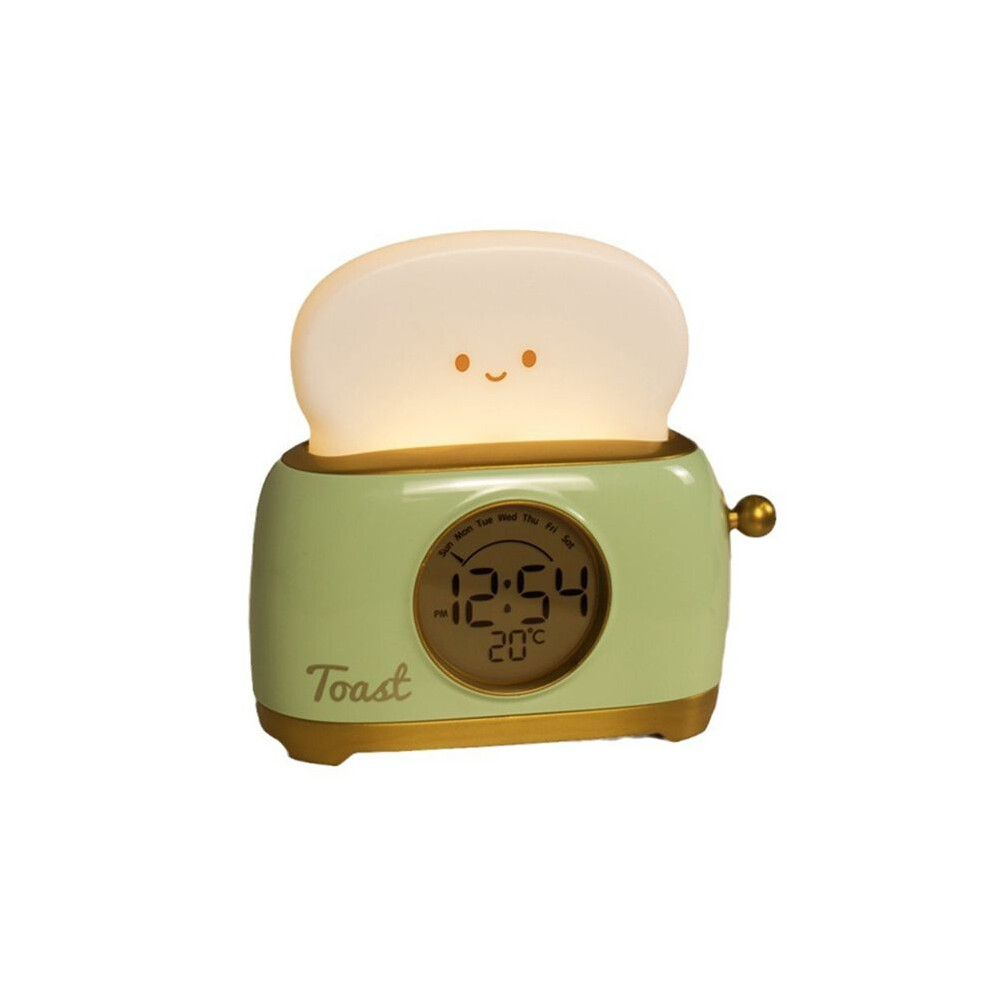 Children's Sleep Alarm Clock With Led Night Digital Display Temperature Monitoring For Bedroom-Cute Bedside Clock Light