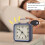 Small Metal Square Alarm Clock Desktop Silent Clock Students Sleep Luminous Quartz Watch Clock 6