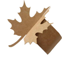 Herbst-Serviettenband Aus Papier, Selbstklebender Serviettenring zum Erntedankfest, 50 Stück Herbst-Serviettenbänder mit Ahornblättern,