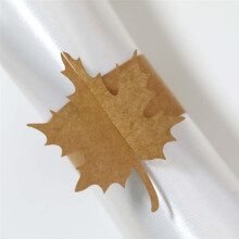 Autumn Paper Napkin Band,Thanksgiving Napkin Ring Self Adhesive,50PCS Fall Maple Leaves Wraps Bands,Table Setting