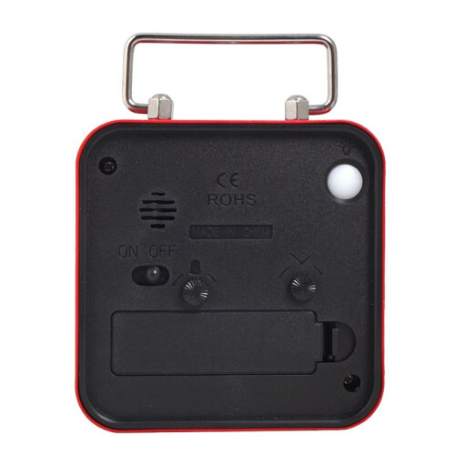 Small Metal Square Alarm Clock Desktop Silent Clock Students Sleep Luminous Quartz Watch Clock