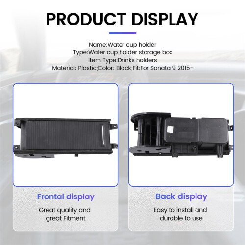 Car Center Console Water Cup Holder Storage Box Drinks Holders for  Sonata 9 2015-