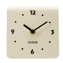 Clock Simple Retro Living Room Decor Silent Desktop Clock Clock Decor Creamy White