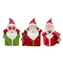 Weihnachtsmann-Dekorationen Aus Kunstharz, Weihnachtsstatuen, Miniatur-Desktop-Ornamente, Figur, Weihnachtsbedarf