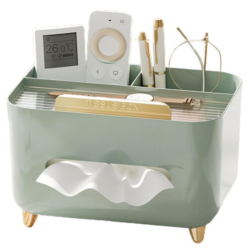 Tissue Storage Box, Multifunctional Tissue Box Holder, Modern Tissue Dispenser, Tissue Cover Nightstand Organizer,A
