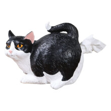 Porte-Mouchoirs en Forme de Fesses de Chat - Housse de BoîTe à Mouchoirs CarréE en Forme Chat Tigré Orange - Accessoires Salle Bain Mignons -