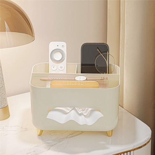 Tissue Storage Box, Multifunctional Tissue Box Holder, Modern Tissue Dispenser, Tissue Cover Nightstand Organizer,A 1
