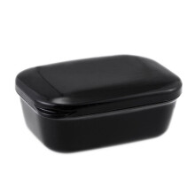 Selo de Filtro para Viagem com PadrãO ImprimíVel Saboneteira Organizador de Saboneteira com Tampa - Preto