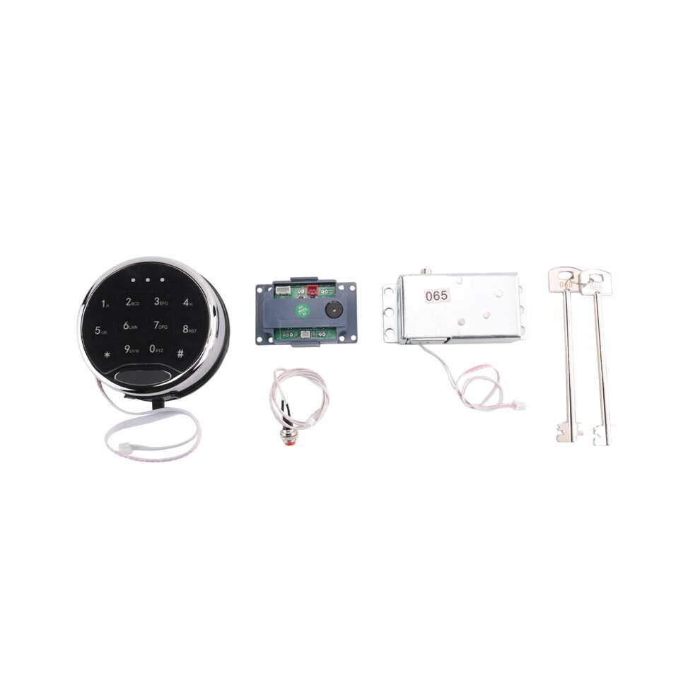 Safe Lock Replacement Electronic Safe Lock Safe Lock Kit Touch Pad/Keypad With Solenoid Lock 2 Override Keys 6033797295971