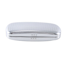 Brillenetui, Aluminium-Hartschalen-Brillenetui, Gestreifte Brillenbox, Schwarzes Futter