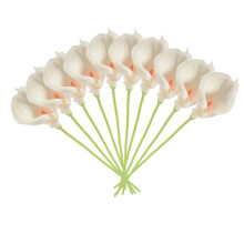Calla Lily Bridal Wedding Bouquet 10 Latex Real Touch KC51 White