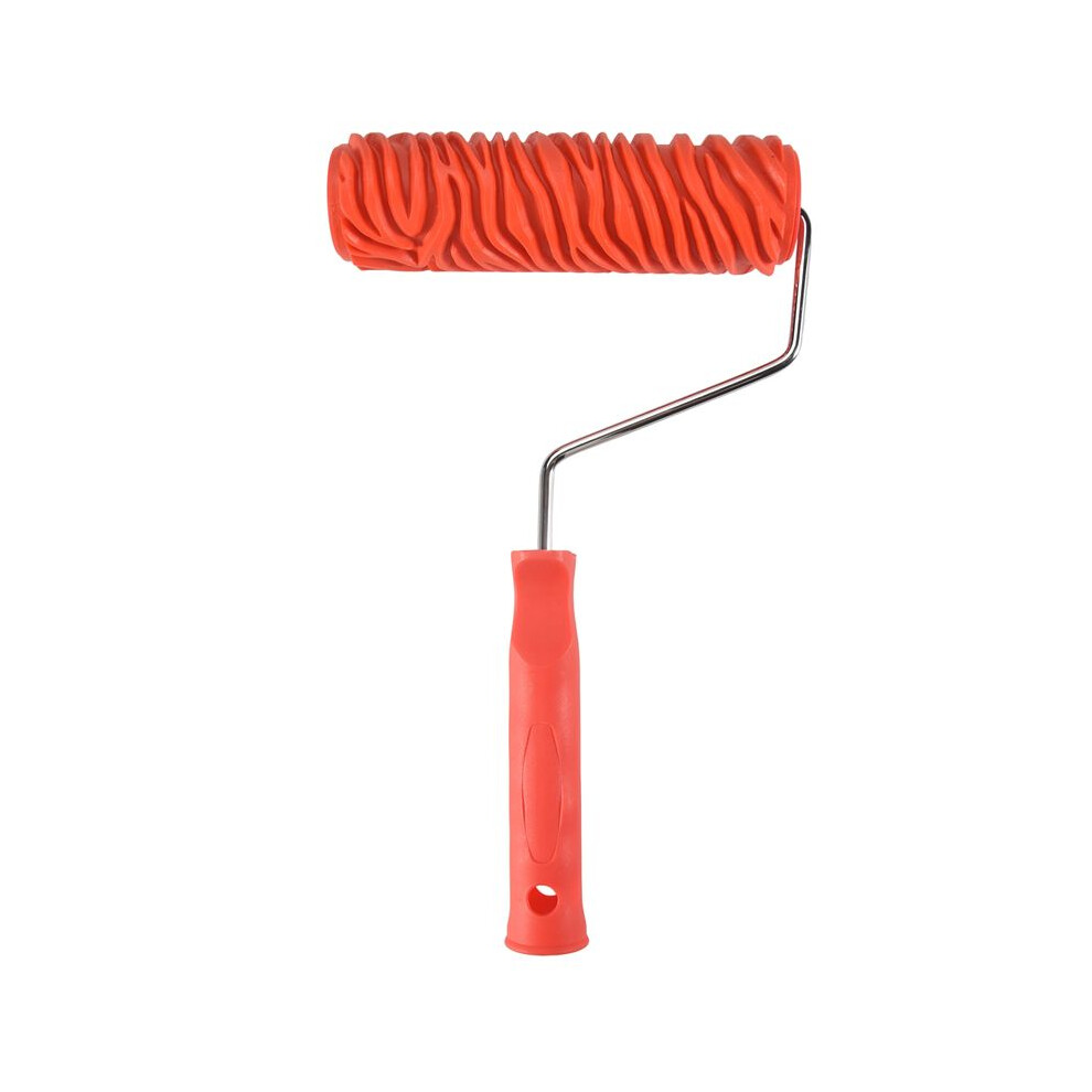 7Inch Embossed Stripe Painting Roller With Handle For Wall Decoration 6034161365559