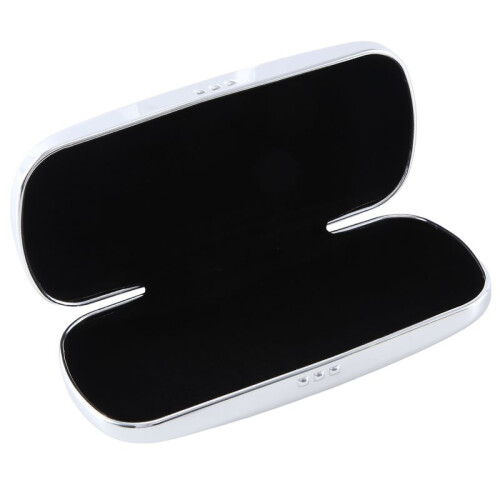 Glasses Case, Aluminum Hard Shell Eyeglasses Case Striped Spectacles Box Black Lining 2