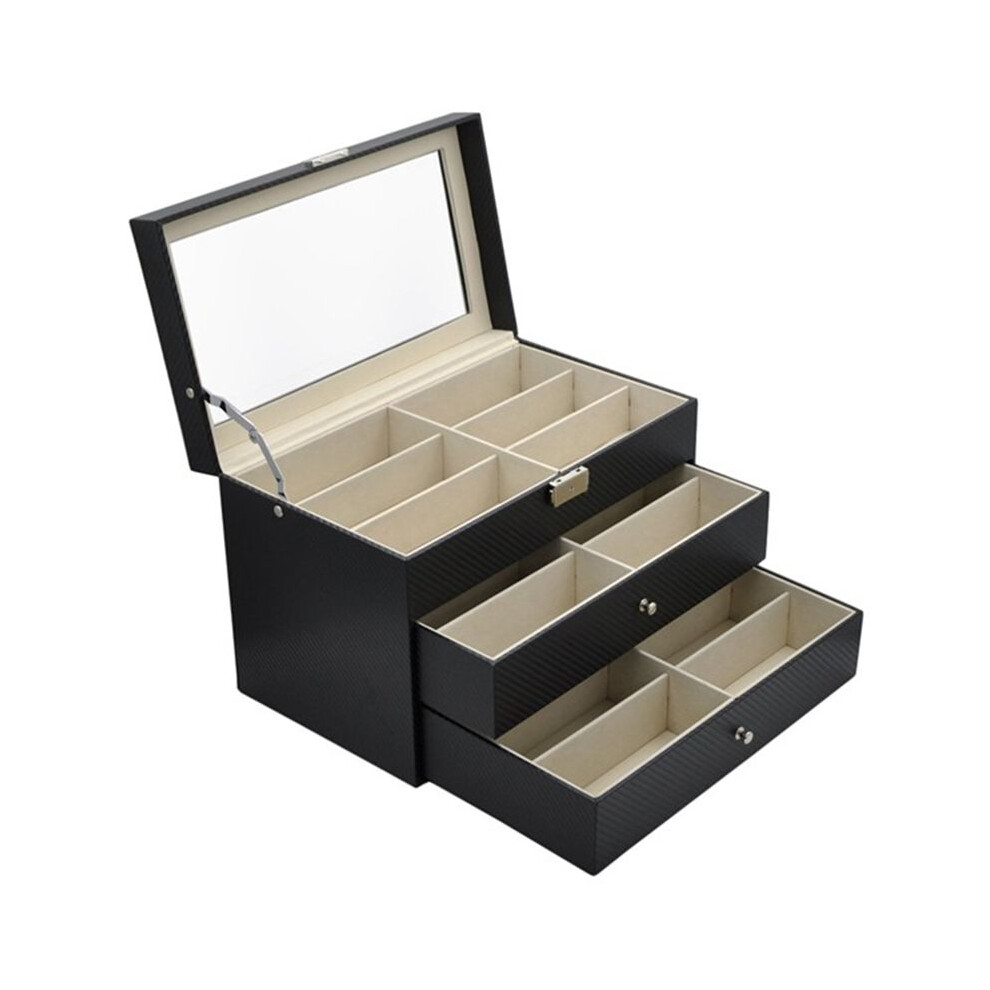 3 Tier 18 Slot Glasses Sunglasses Organizer Display Glasses Texture Pattern