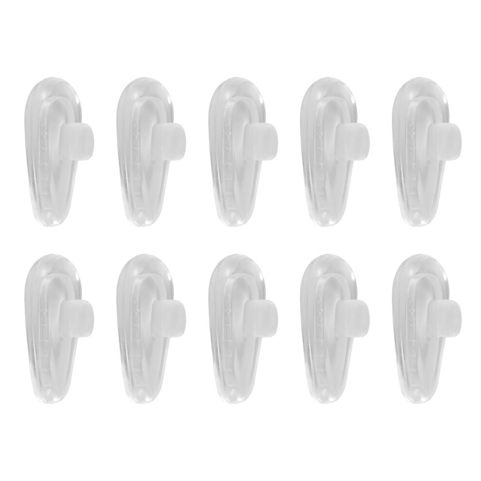 Soft elliptical silicon nose pad for glasses (transparent, 5 pairs)