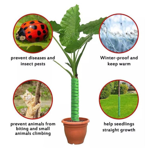 4PCS Tree Trunk Protector Plastic Spirals Tree Guards Trunk Protector Tubes Wraps Protect Plant From Deer Rabbit Cats A 1