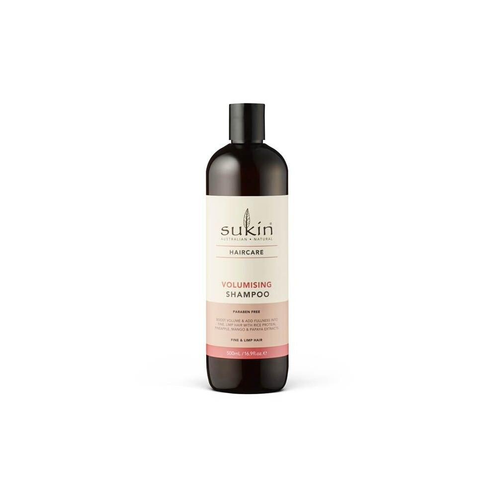 Sukin Volumising Shampoo | Gently cleanses without weighing hair down - 500ml