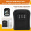 Key Box Wall Mounted  Key Safe Outdoor Key Box with Resettable 4-Digit Numeric Code Waterproof Key Box (Black) 3