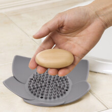 Porte-Savon, ÉTui Porte-Savon avec Trous de Vidange, Plateau une Savon en Silicone ÉPonge éConomiseur Titulaire Plats une Savon