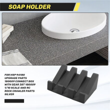 2Pcs Silicone Soap Dish with Drain, Shower/Bathroom Soap Rack, Self Draining Waterfall Soap Tray/Kitchen Keeper(Gray)