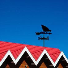 Hen und Chicks Wetterfahne - Retro Henne Wetterfahne Silhouette - Dekorativer Windrichtungsanzeiger für Den Draussen Bauernhof
