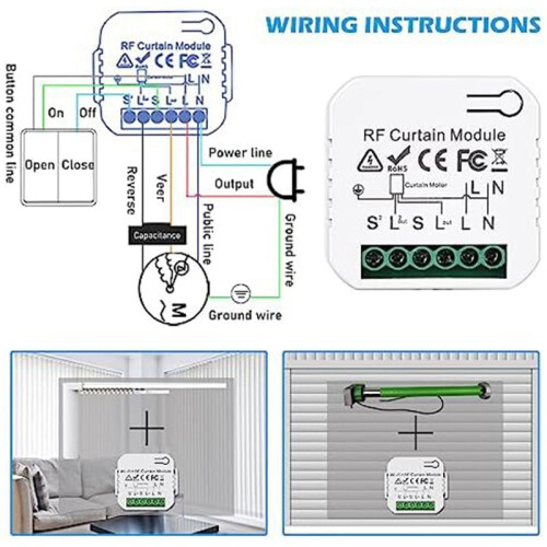 Tuya WiFi  Curtain  Controllers Roller Blinds Shutter Motor  Life APP Remote Control Alexa  Home 2