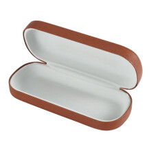 Estuche para Gafas PortáTil Caja de  de Gafas de Grano de Madera Dura Gafas de Lectura Estuche de Almacenamiento para Gafas de -Té MarróN