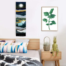 1Set Schmaler Tapisserie Wandbehang Lange Landschaftsmalerei Natur Landschaft Tapisserie für Zuhause Schlafzimmer Vertikaler Wandteppich