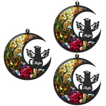 Pet Acrylic Disc Viewed From the Moon, Porch Decorations Pet Sympathy Gift to Commemorate Loss