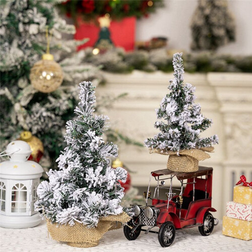 6 Pack Artificial  Christmas Tree Tabletop  Christmas Tree DIY Holiday Indoor Decorations 2