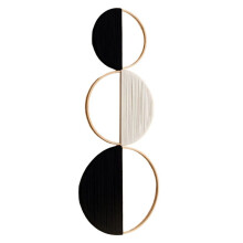 Bohemian Wall Hanging Wall Decor Modern Farmhouse Apartment Decor Geometric Wooden Room Decor Black