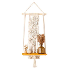 Hand-Woven Fringed Bohemian Style Room Decoration Shelf Wall Hanging Homestay Living Room Wall Decoration A