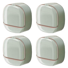 Luxury Soap Holder Soap Box with Drain Pan Soap Box with Lid Wall Mounted Drain Soap Box with Flip Lid Light Green