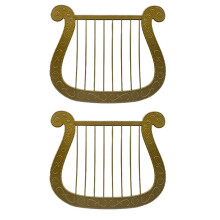 Angel Simulation Harp Model Musical Instrument Decoration Cosplay Masquerade Character Dress