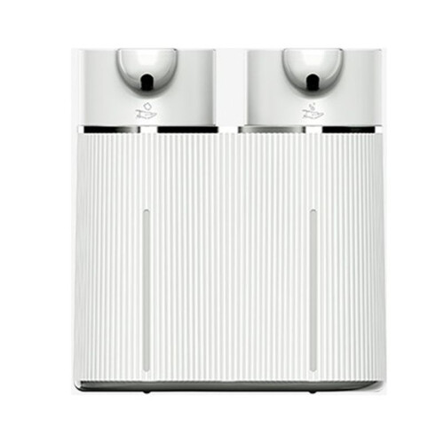 Double- Automatic Foam+Liquid Soap Dispenser Wall-Mounted USB Rechargeable Disinfectant Distributor Infrared Sensor