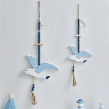 Mediterranean Decoration Wall Hanging Seabirds LivingRoom Painted Seagulls Bird Cafe Wall Background HangingDecoration,L