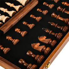 Chess Set Top Grade Wooden Folding Traditional Classic Handwork Solid Wood Pieces Walnut Chessboard Children Gift