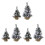 6 Pack Artificial  Christmas Tree Tabletop  Christmas Tree DIY Holiday Indoor Decorations 1