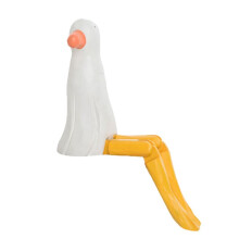 Longlegged Seagull Handmade Carved Wooden Decorations Cute Cartoon Carved Wooden Doll Table Decoration Gift